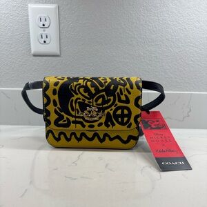 Coach Disney Mickey Mouse Yellow and Black Crossbody
